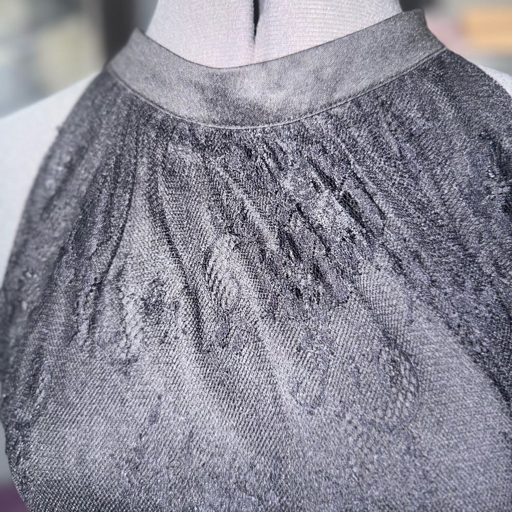 Elegant Black Lace Halter Top dress